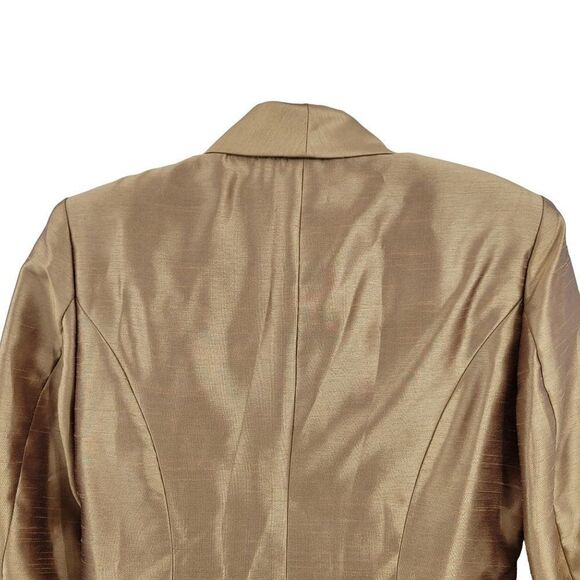 Vintage 80's Formal‎ Maxi Skirt Set 8P Gold Metallic Modest Mother of the Bride - Picture 12 of 16